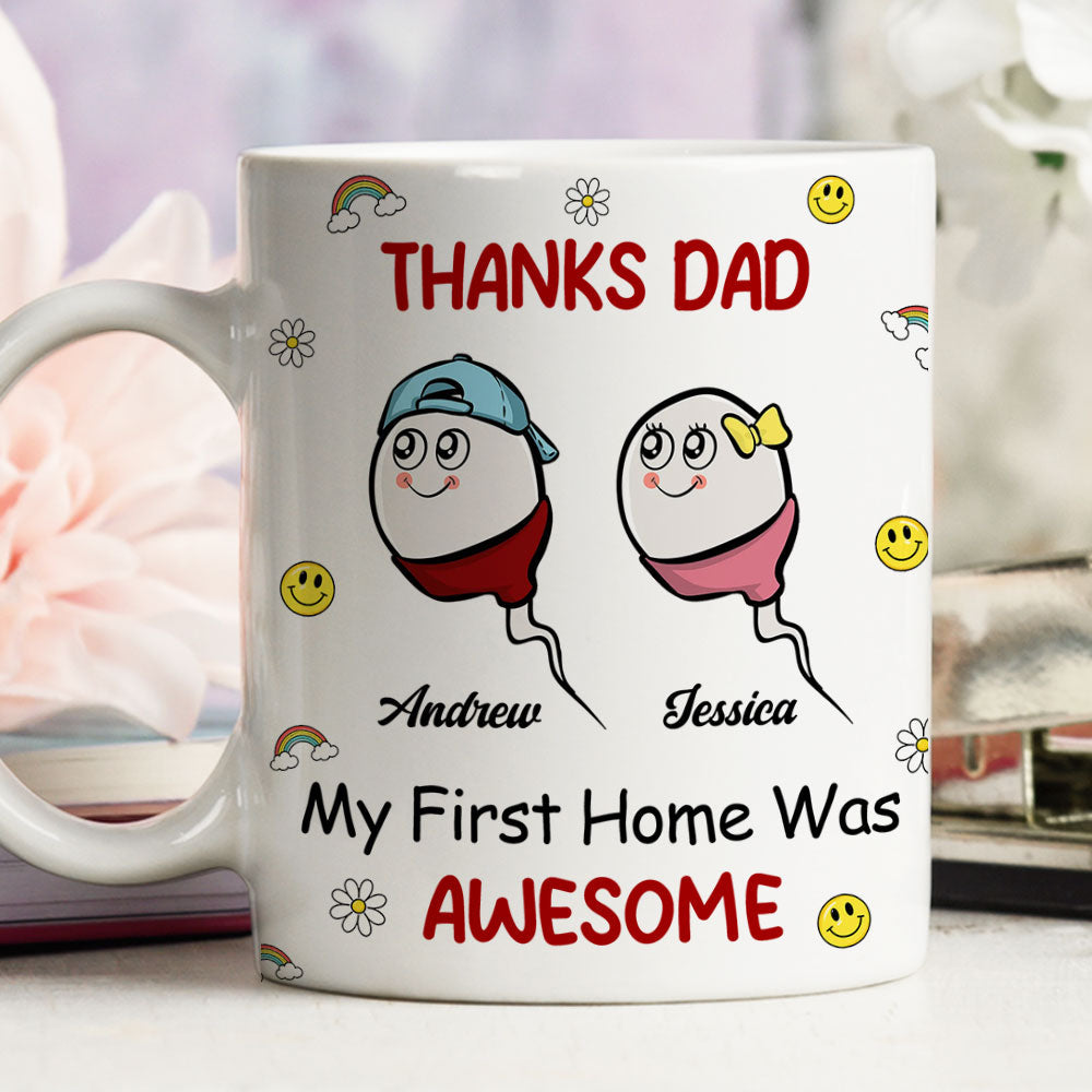 Custom Christmas & Birthday Keepsake Gift • Thanks Dad - Personalized Coffee Mug