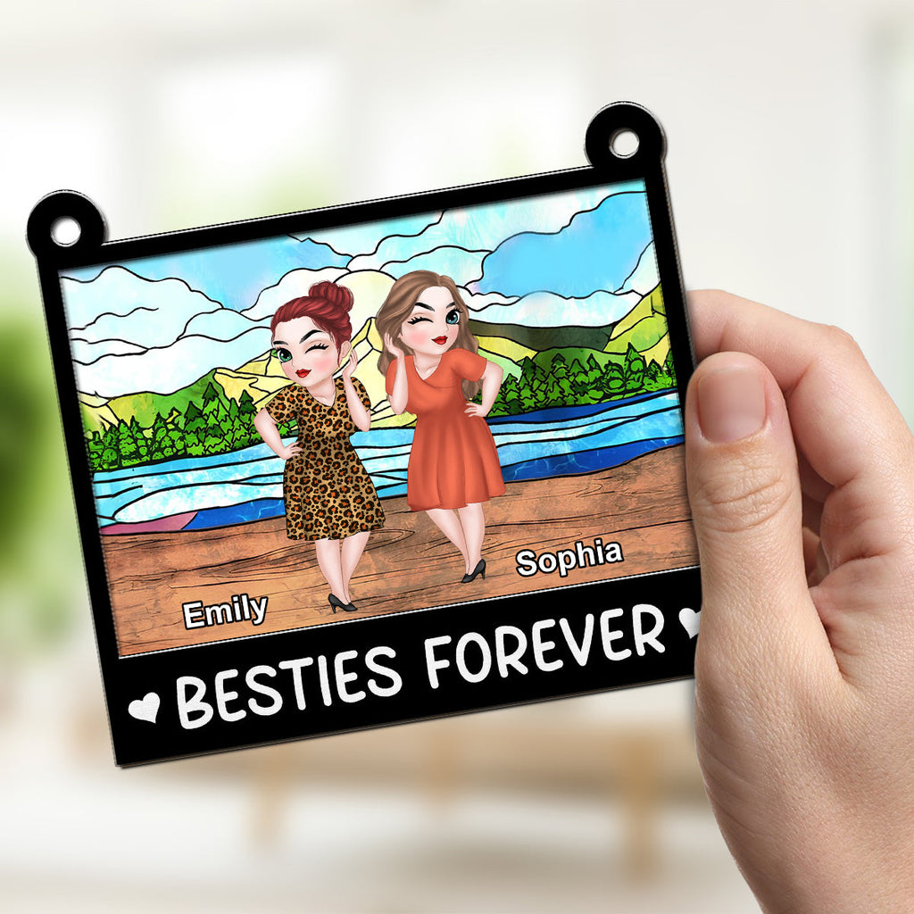 Custom Best Friend Hanging Decor, Friendship Birthday Gifts • More Than Just Friends - Personalized Suncatcher
