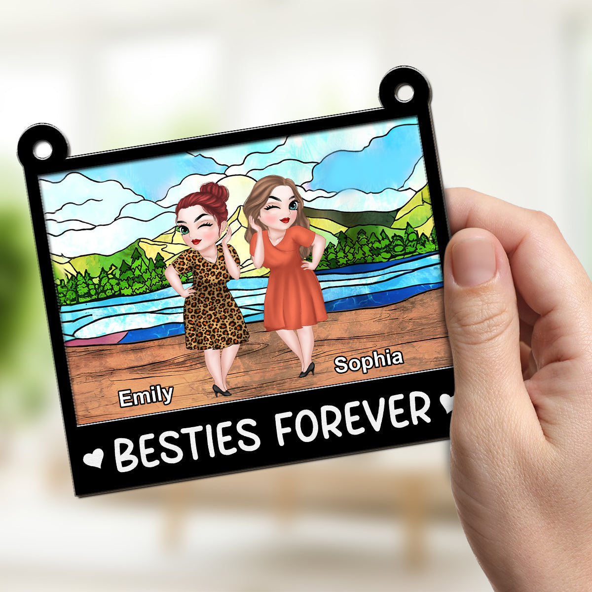 Custom Best Friend Hanging Decor, Friendship Birthday Gifts • More Than Just Friends - Personalized Suncatcher