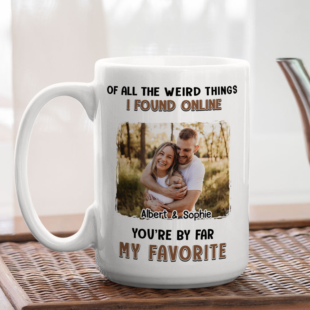 Custom Photo Anniversary Keepsake Gifts For Couple • Weird Things Found Online - Personalized Coffee Mug