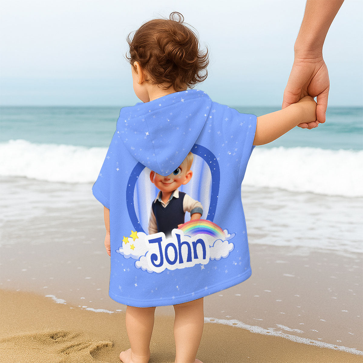 Sparkle Like A Star - Personalized Hooded Beach Towel