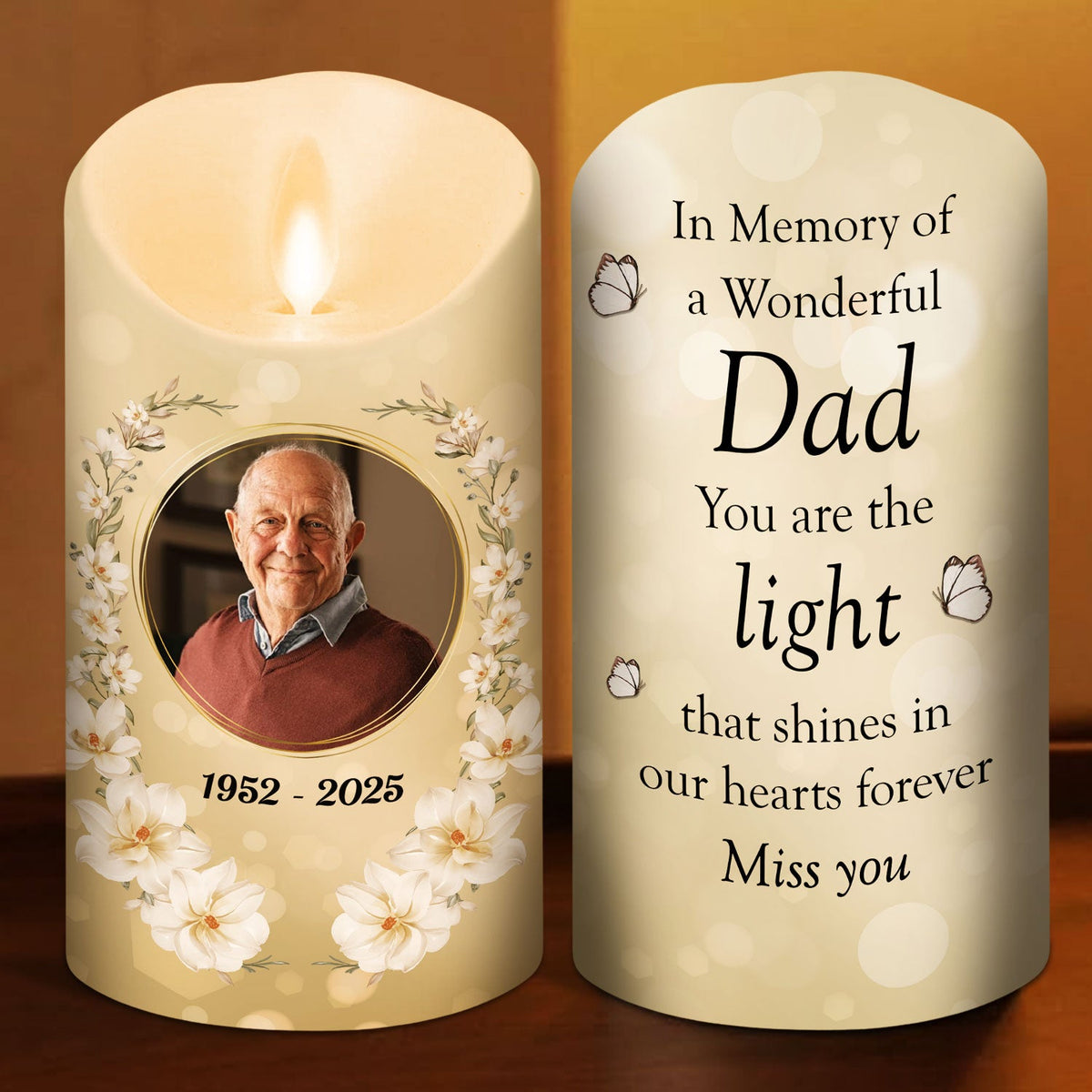 In Memory Of A Wonderful - Personalized LED Candle