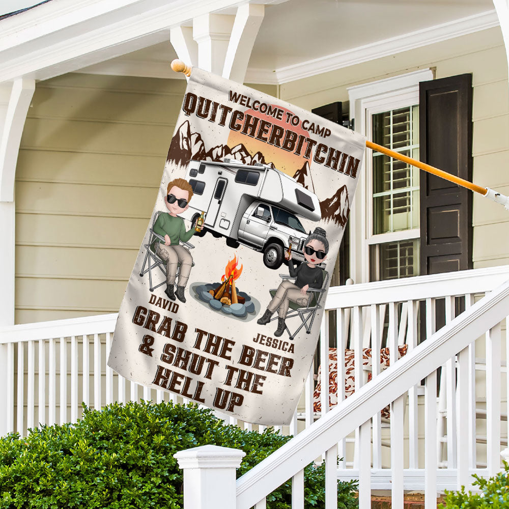 Welcome To Camp Quitcherbitchins - Personalized Flag