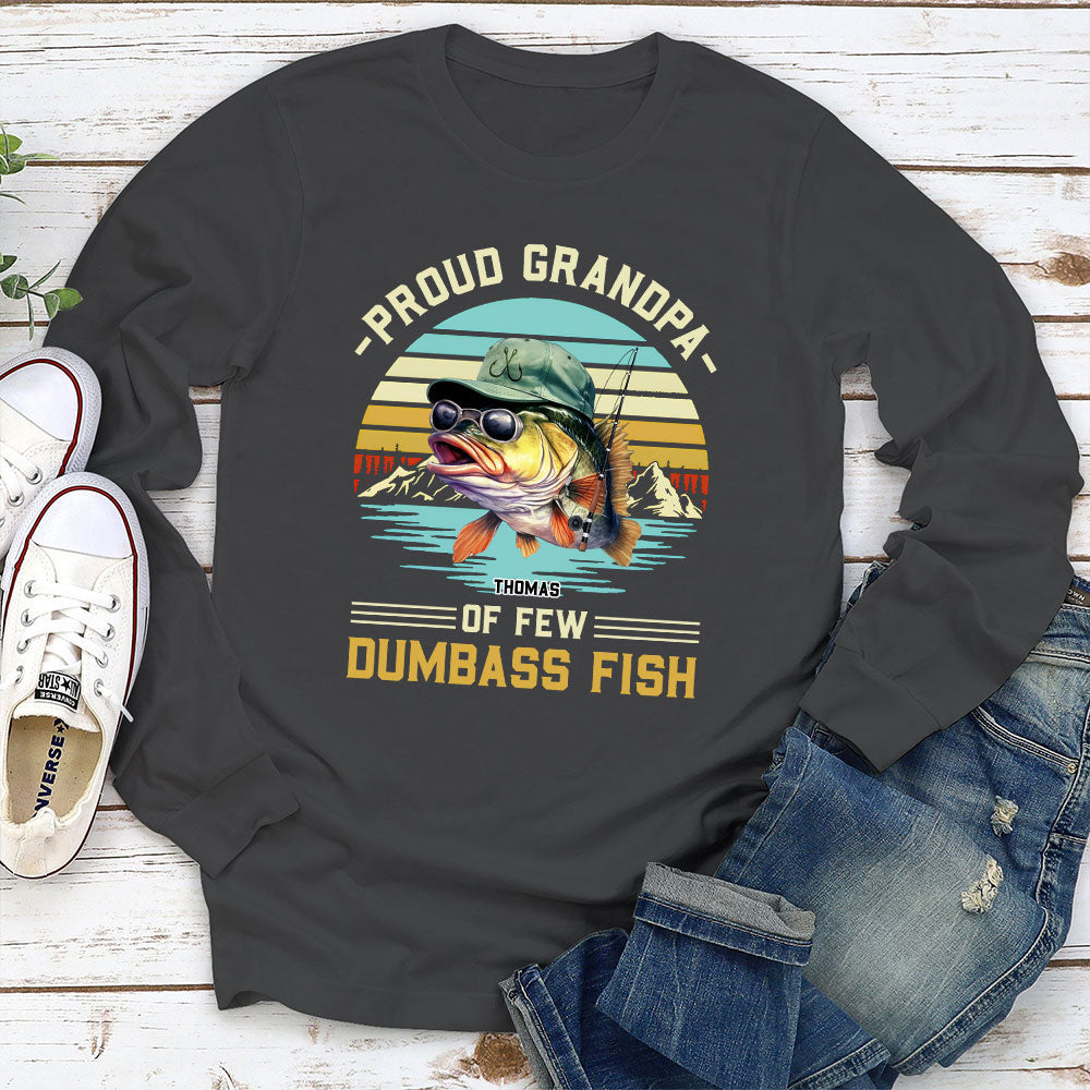 Custom Christmas & Birthday Gift for Dad, Grandpa • DUMBASS FISH - Personalized Shirt