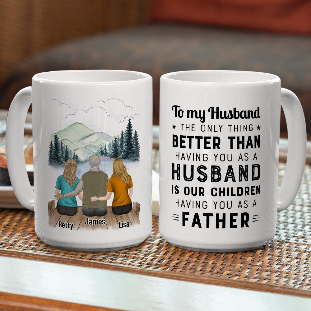 Custom Father's Day, Special Gift for Dad & Grandpa • To My Husband - Personalized Coffee Mug