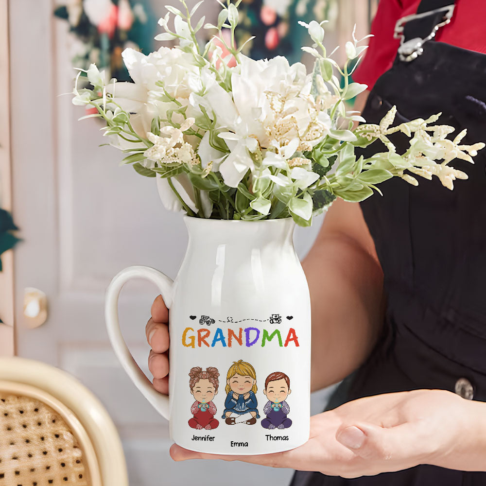 Nana Papa Mommy Daddy - Personalized Home Decor Flower Vase