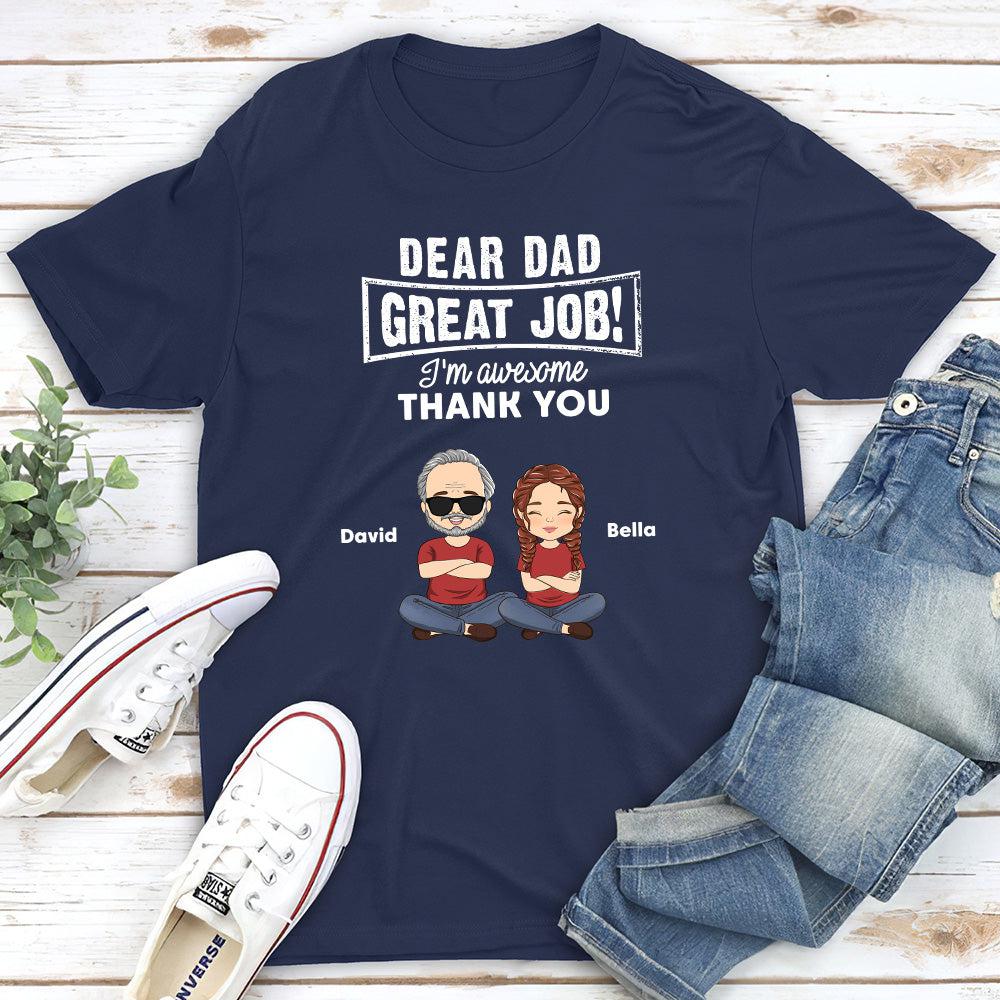 Custom Christmas & Birthday Gift for Dad, Grandpa • Great Job Thank You - Personalized Classic T-shirt