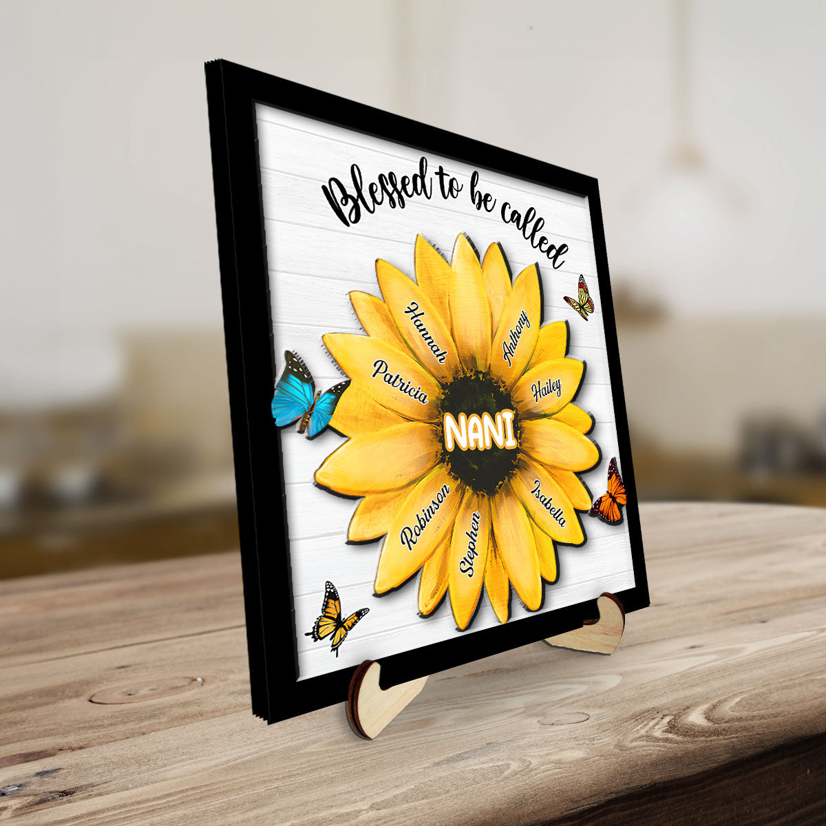 Custom Family Decor, Christmas Birthday Family Keepsake • Blessed To Be Called - Personalized Wooden Plaque