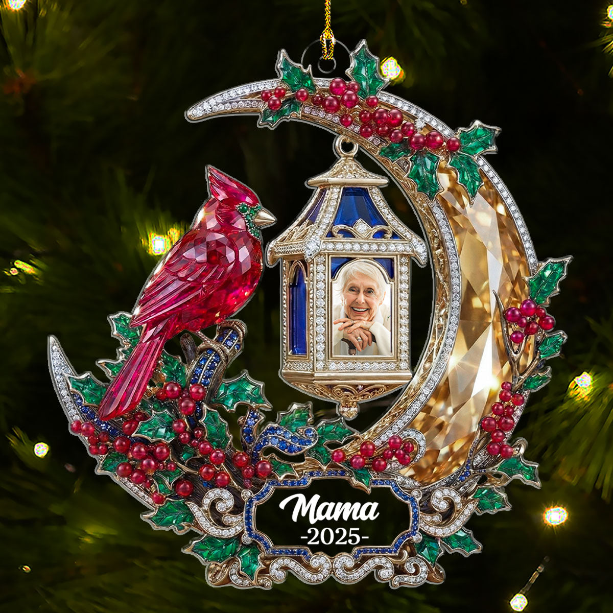 Custom Photo Memorial Christmas Ornament, Sympathy Keepsake • In Loving Memory Christmas 2025 - Personalized Acrylic Ornament