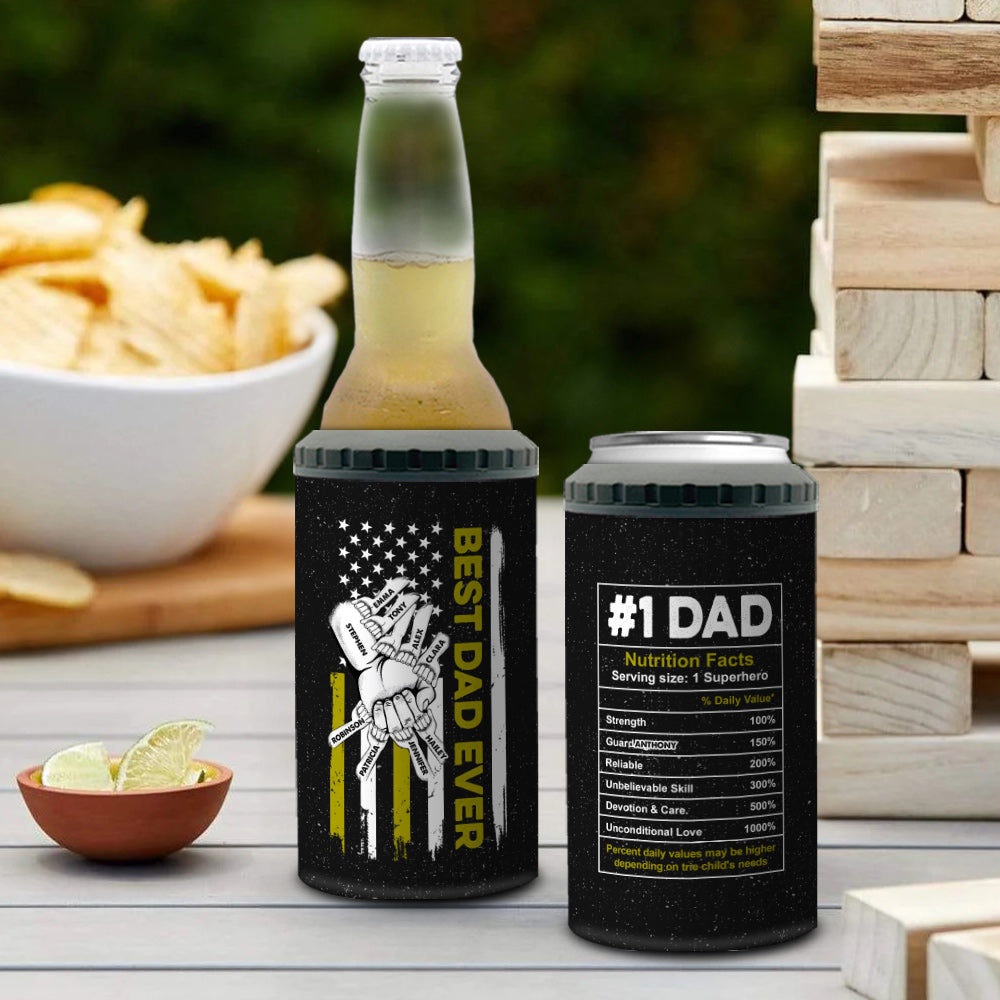 Custom Christmas Birthday Gifts For Dad • Best Dad Ever Hand Pump - Personalized Can Cooler Tumbler
