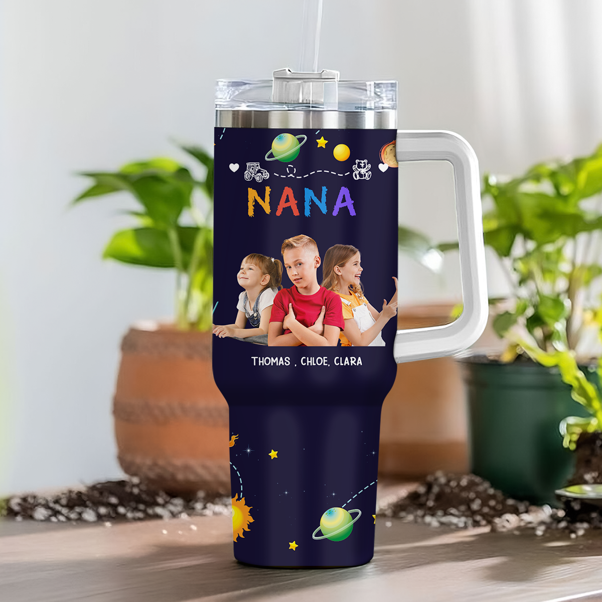 Custom Photo Christmas Birthday Gifts For Mom • Nana Mama Mommy Grandma - Personalized 40 Oz Tumbler