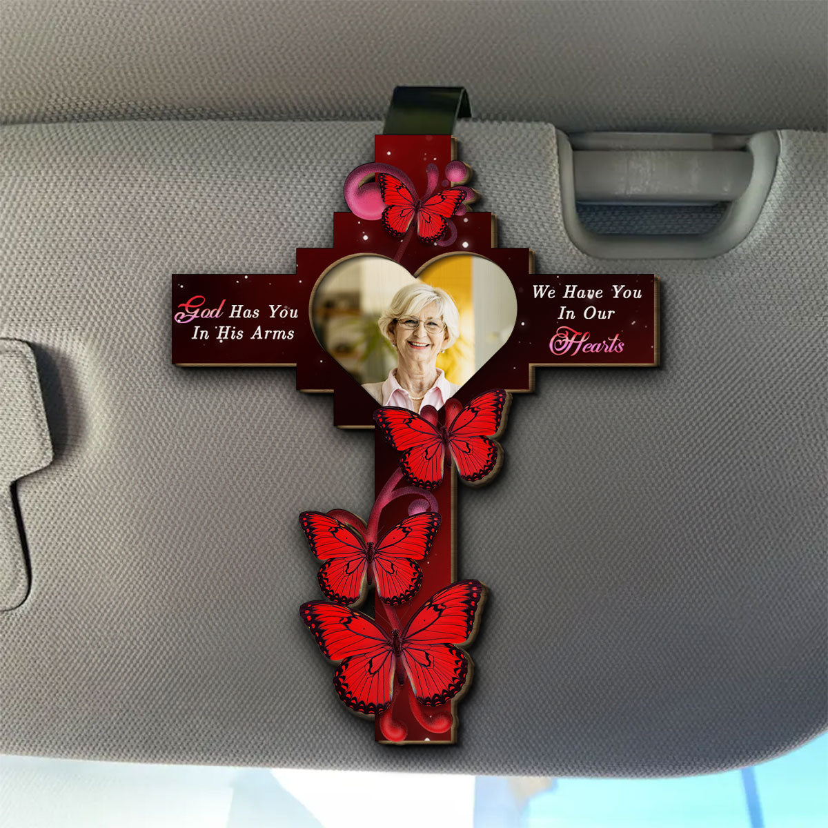In My Heart Forever - Personalized Car Visor Clip