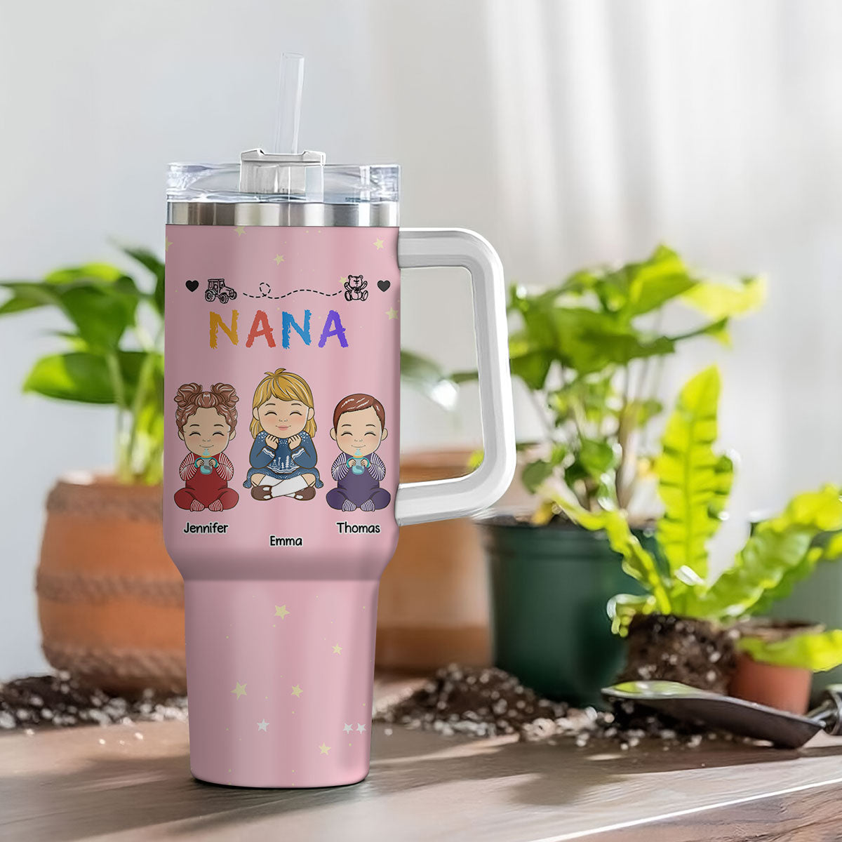 Nana Papa Mommy Daddy - Personalized 40 Oz Tumbler