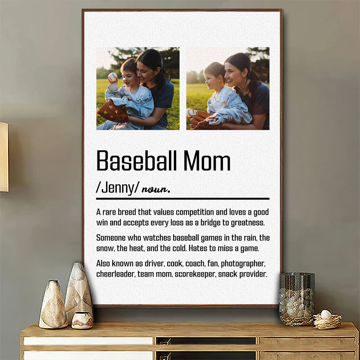 Baseball Moms Never Miss Games - Personalized Poster