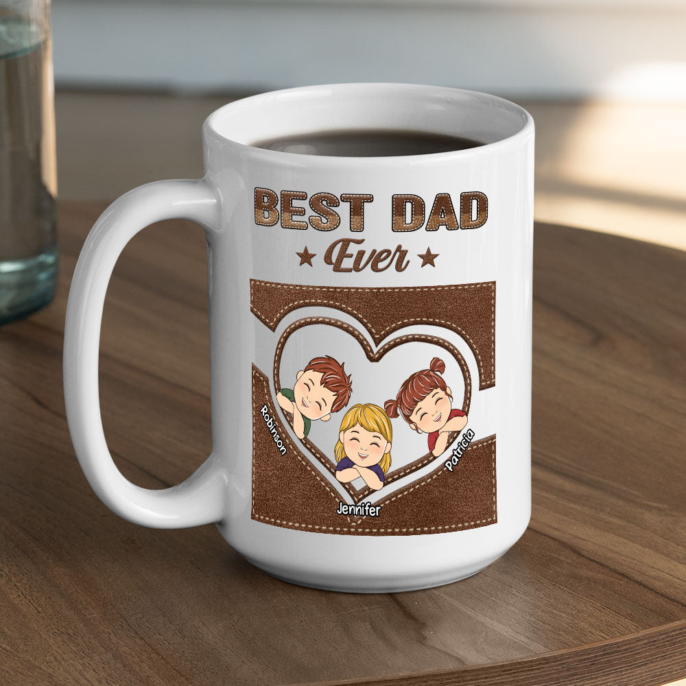 Custom Father's Day, Special Gift for Dad & Grandpa • In Daddy Heart - Personalized Coffee Mug