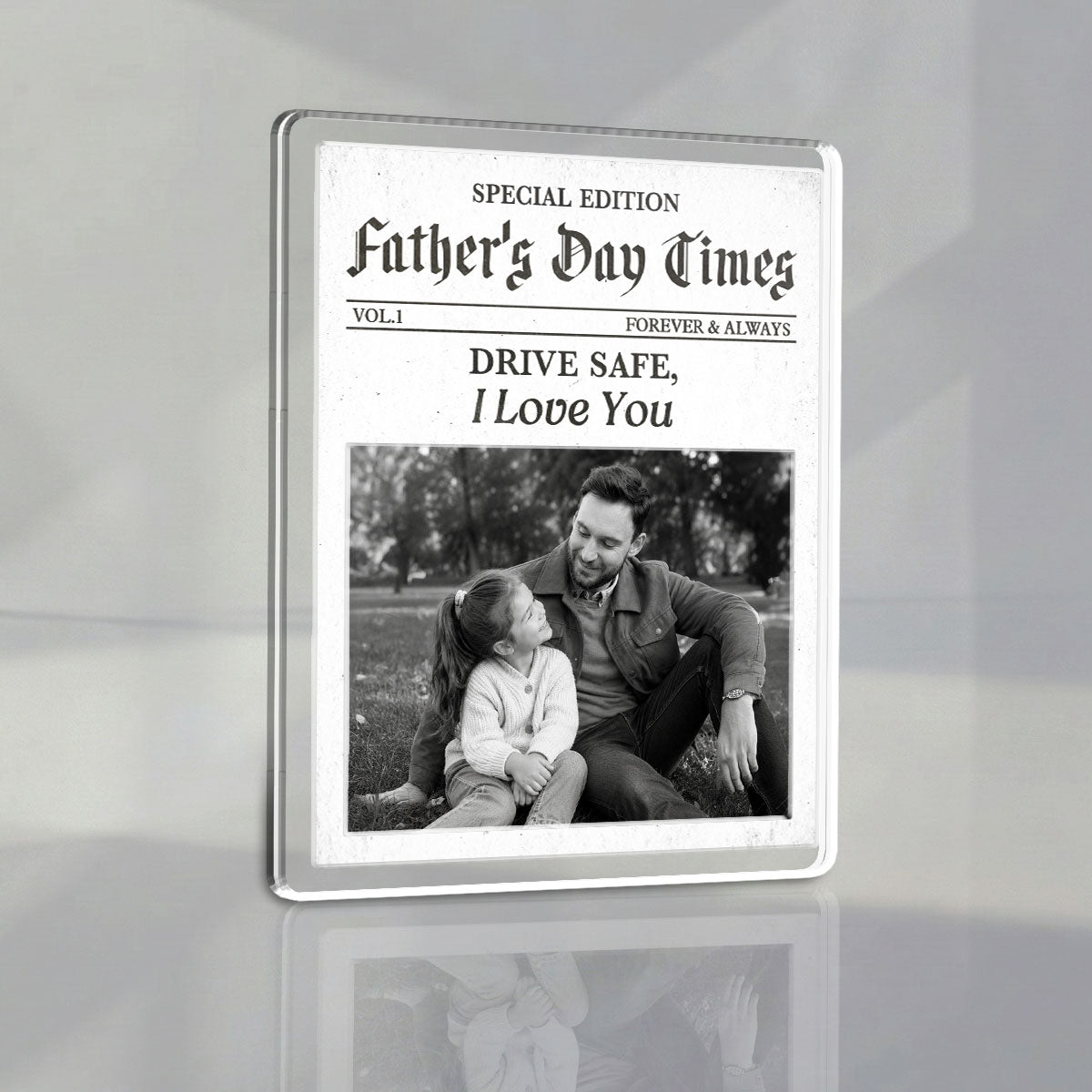 Drive Safe Dad Breaking News - Personalized Acrylic Car Visor Clip