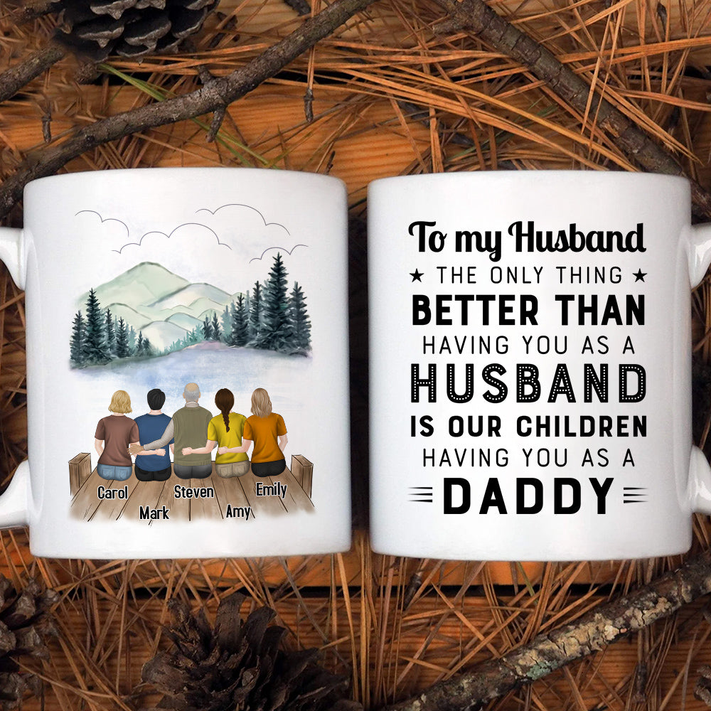 Custom Father's Day, Special Gift for Dad & Grandpa • To My Husband - Personalized Coffee Mug