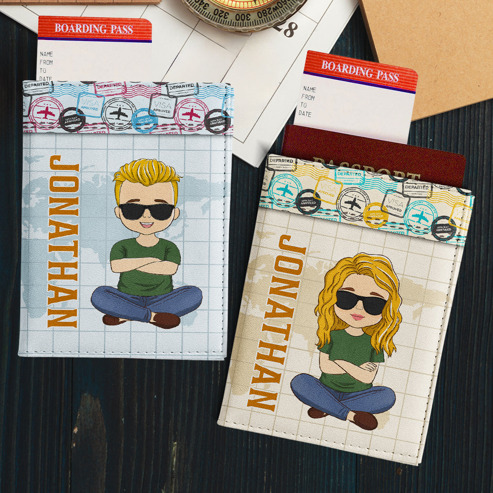 The Sky Is Calling - Personalized Couple Passport Cover