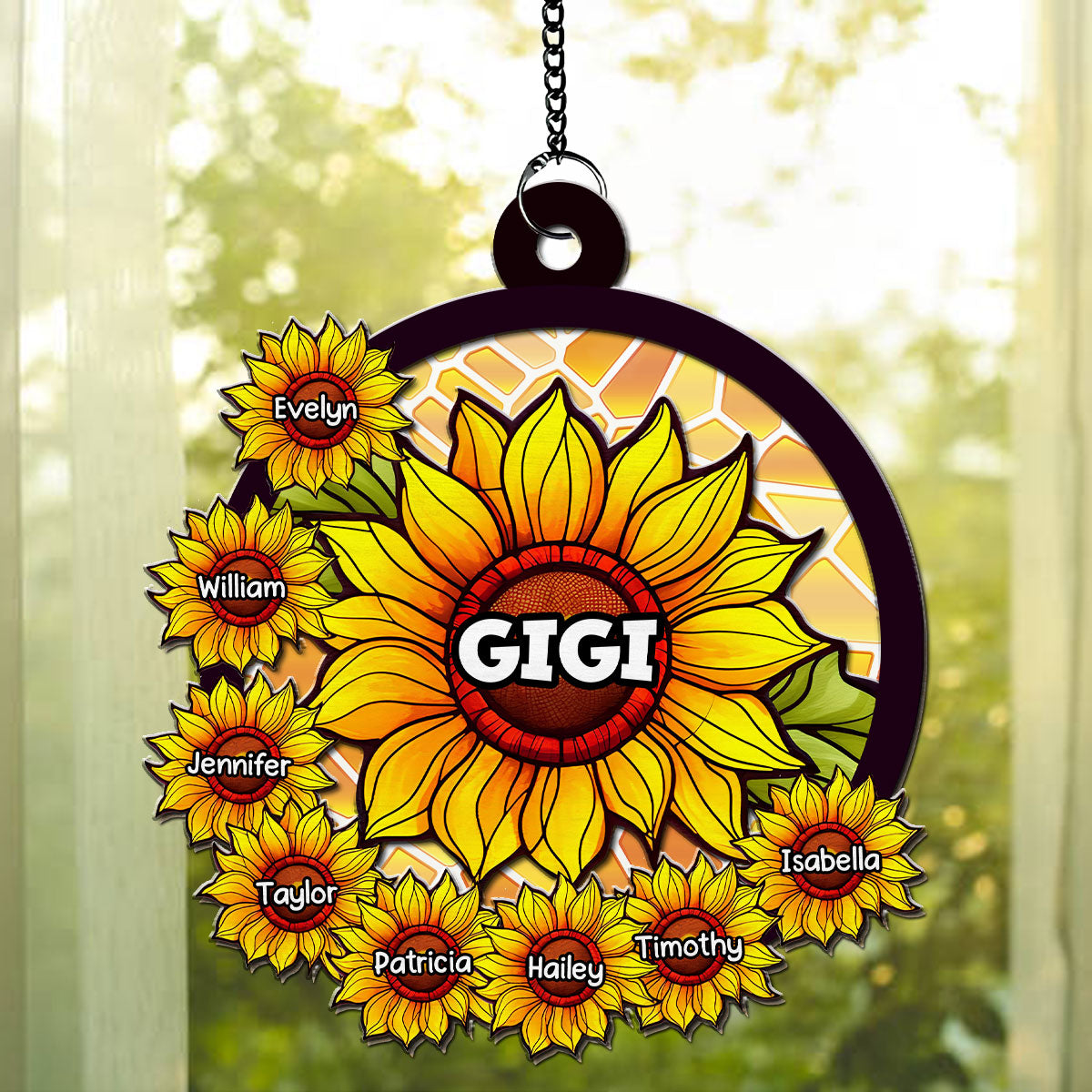 Custom Grandma Hanging Decor, Mother's Day Birthday Gifts • Blessed To Be Called Grandmother - Personalized Suncatcher