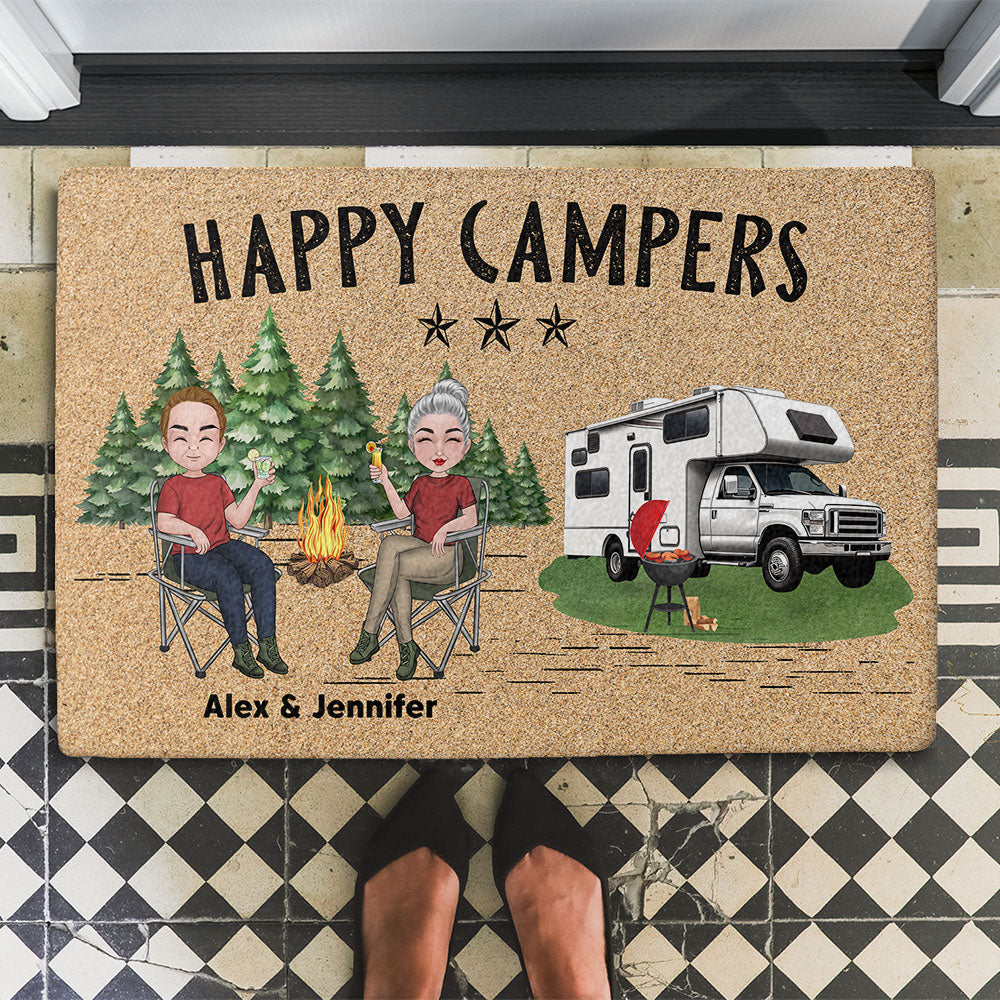 Happy Campers - Personalized Doormat