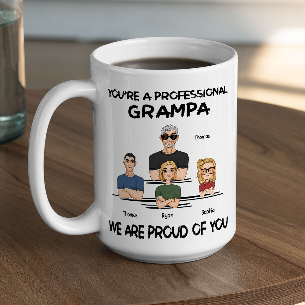 Custom Father's Day, Special Gift for Dad & Grandpa • Professional Grandpa - Personalized Coffee Mug