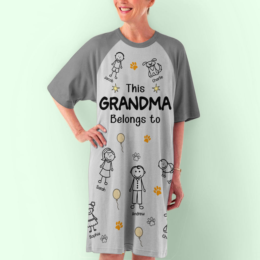 This Grandma Is Ours - Personalized 3/4 Sleeve Dress