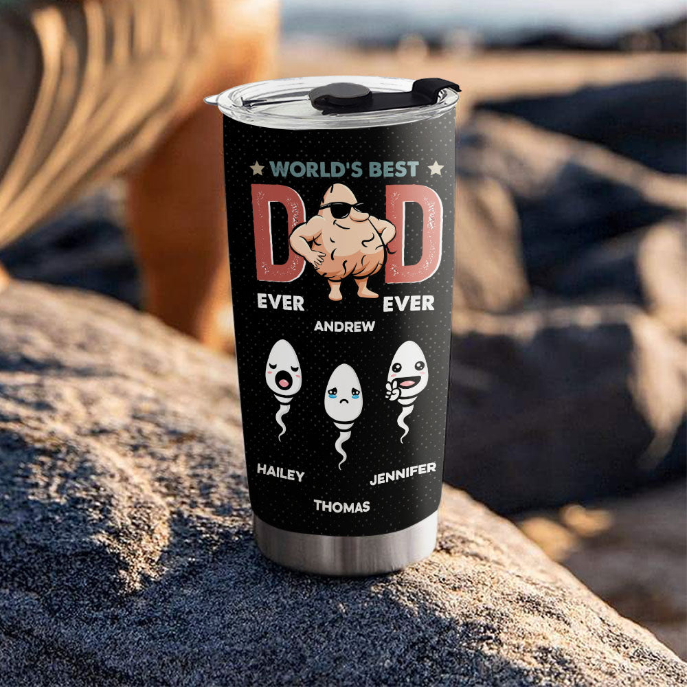 Custom Christmas Birthday Gifts For Dad • Thank You For Sharing Your DNA - Personalized Tumbler