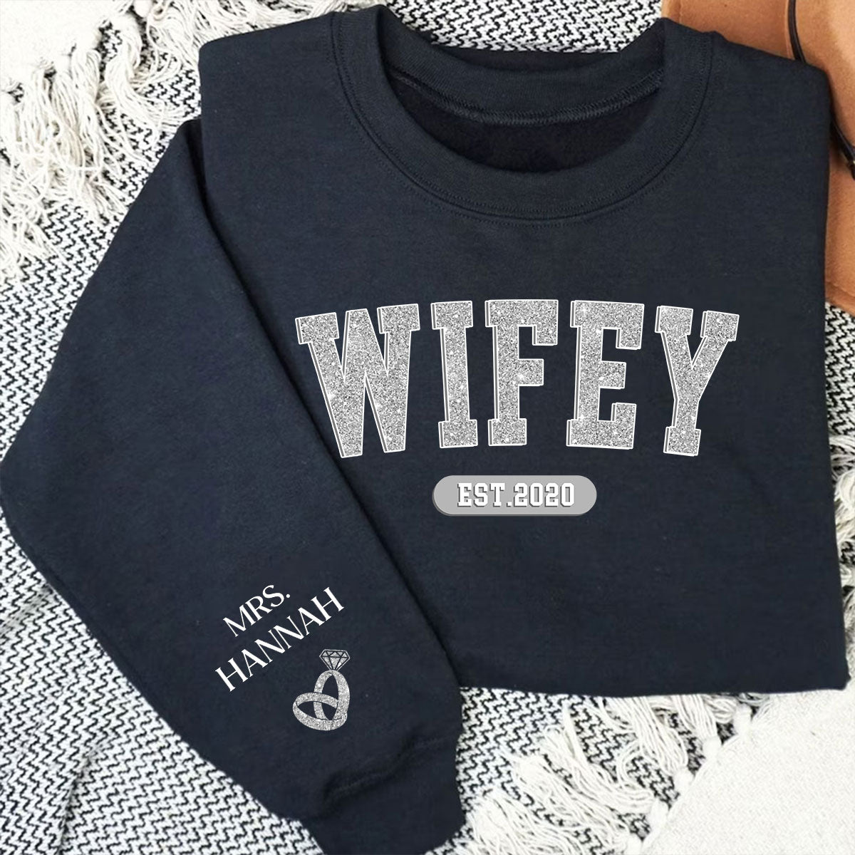 Being Wifey Est - Personalized Long Sleeve T-shirt