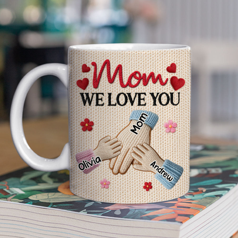 Custom Mother's Day Gift for Mom & Grandma • Hands Holding - Personalized Coffee Mug