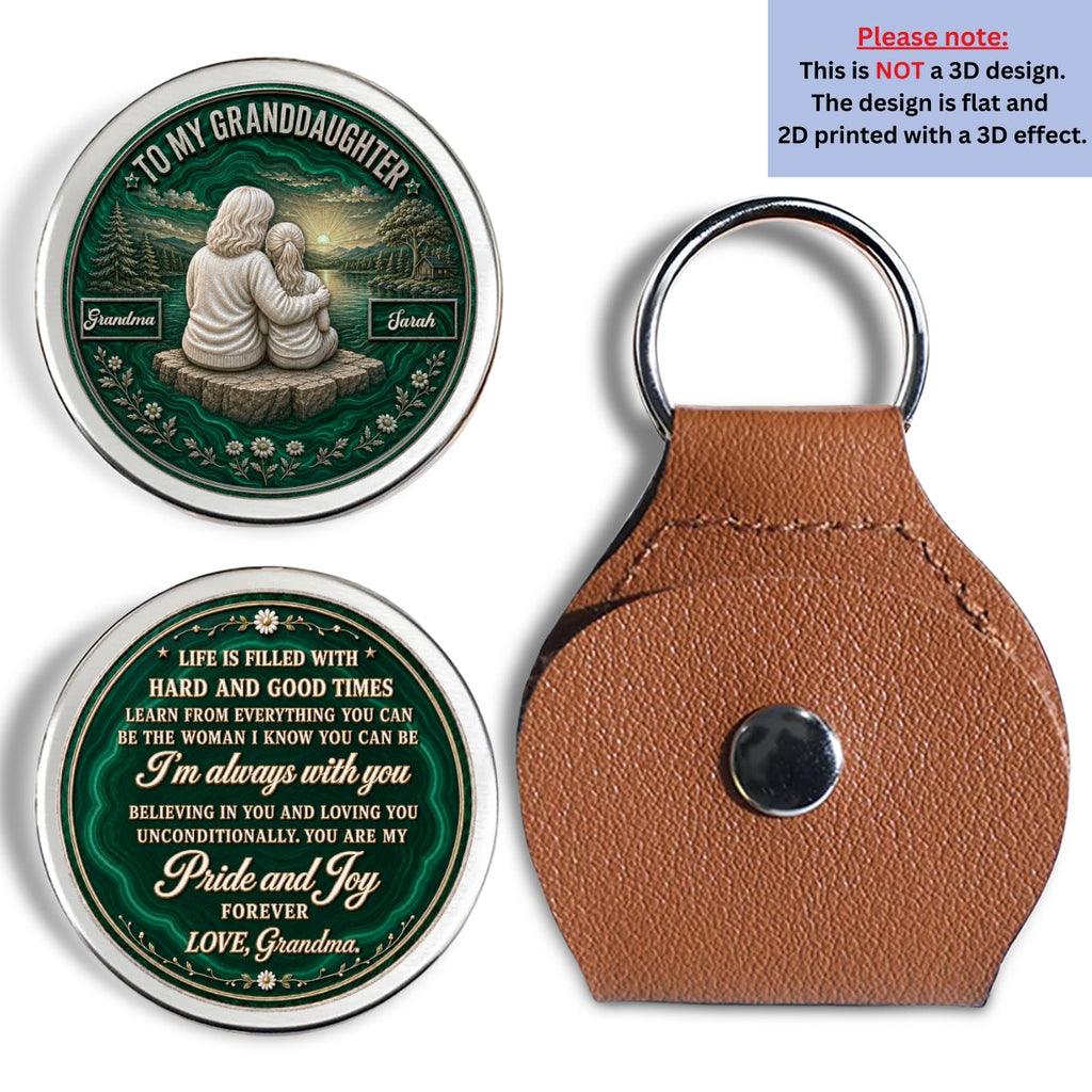 Custom Coin Keychain for Son, Father's Day Birthday Gifts • Pride And Joy Forever - Personalized Pocket Hug