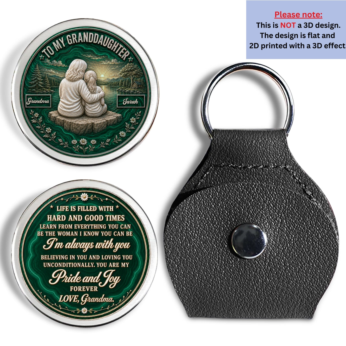 Custom Coin Keychain for Son, Father's Day Birthday Gifts • Pride And Joy Forever - Personalized Pocket Hug