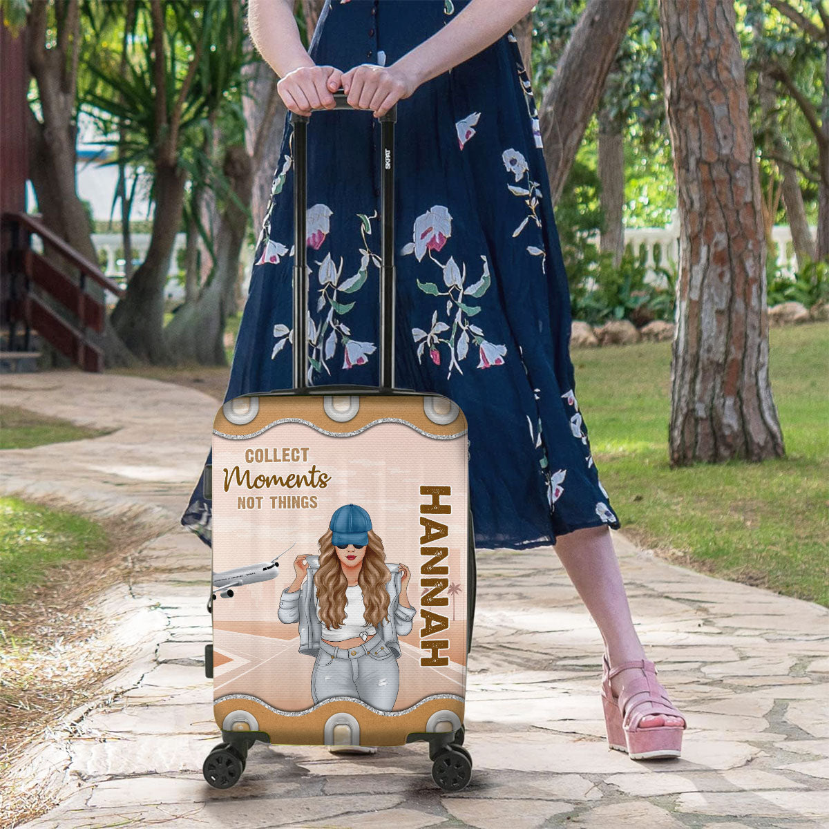 The Sky Is Calling And I Must Go - Personalized Luggage Cover