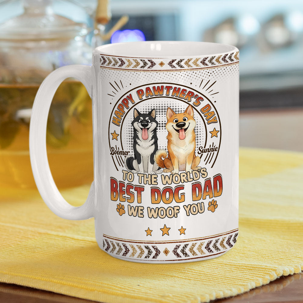 Custom Christmas & Birthday Keepsake Gift • Pawther Day With Dog Dad - Personalized Coffee Mug