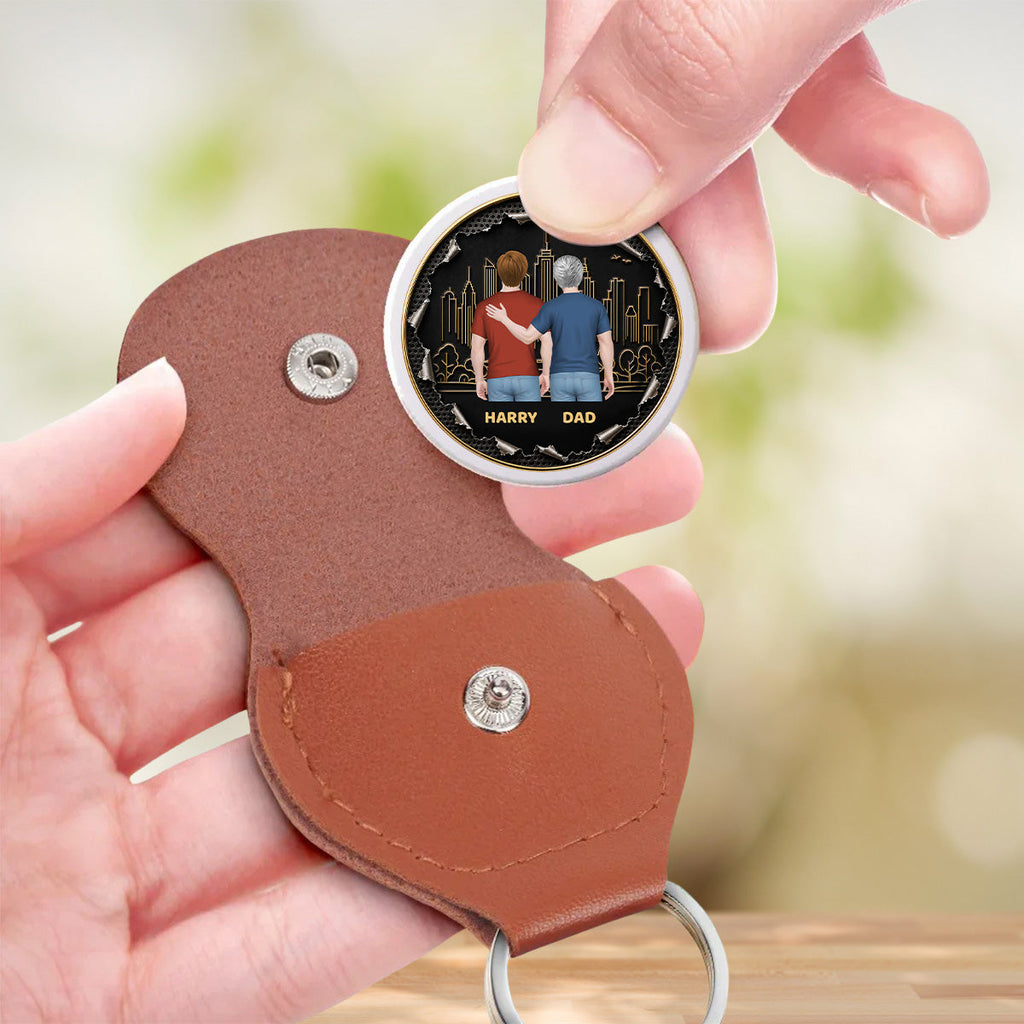 Custom Son Coin Keychain, Father's Day Birthday Gifts • Always Remember I Love You - Personalized Pocket Hug