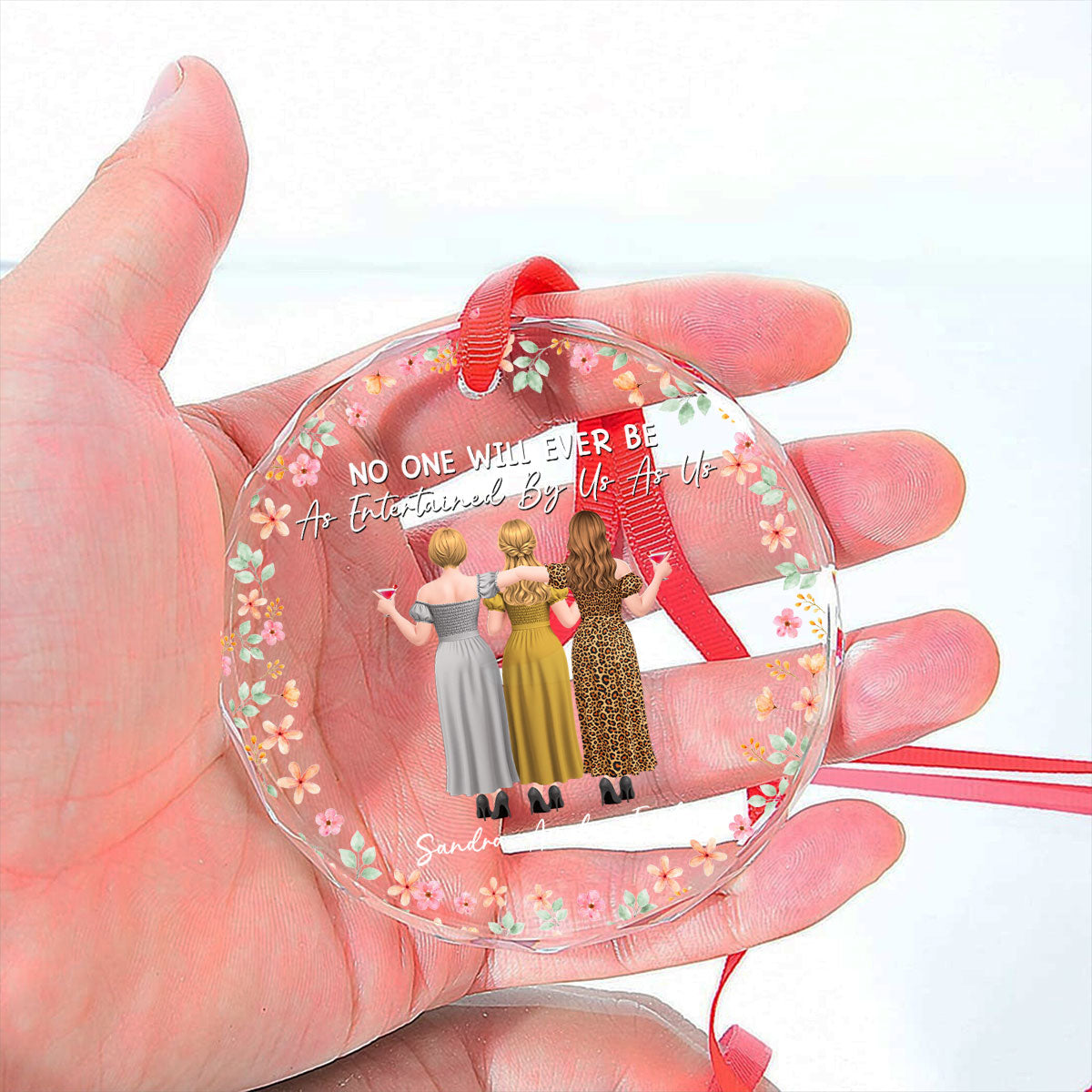 Custom Keepsake Christmas Ornament •  By Us As Us - Personalized Glass Ornament