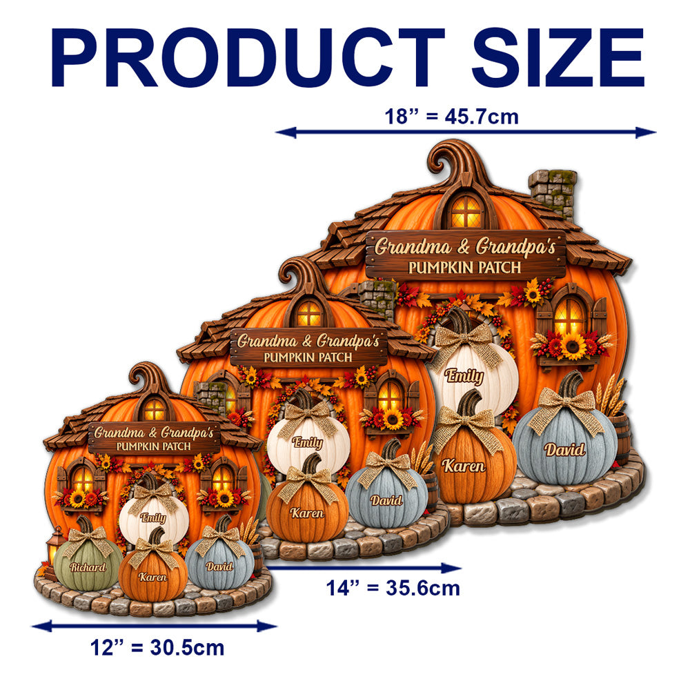Grandma Grandpa Little Pumpkins - Personalized Wood Sign