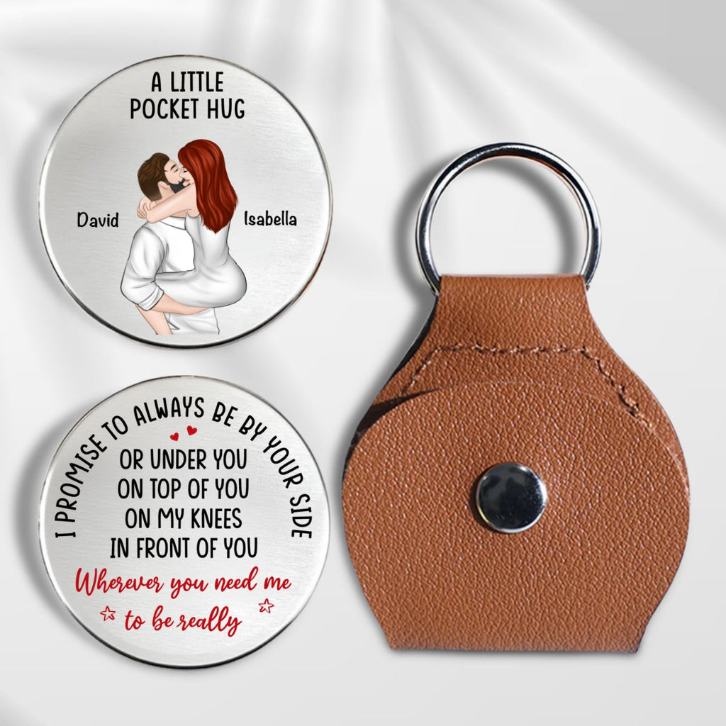 Custom Coin Keychain for Husband, Couple Anniversary Valentine's Day Gifts • Thanks For All The Things You Did - Personalized Pocket Hug