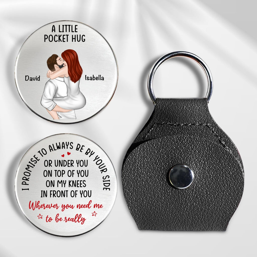 Custom Coin Keychain for Husband, Couple Anniversary Valentine's Day Gifts • Thanks For All The Things You Did - Personalized Pocket Hug