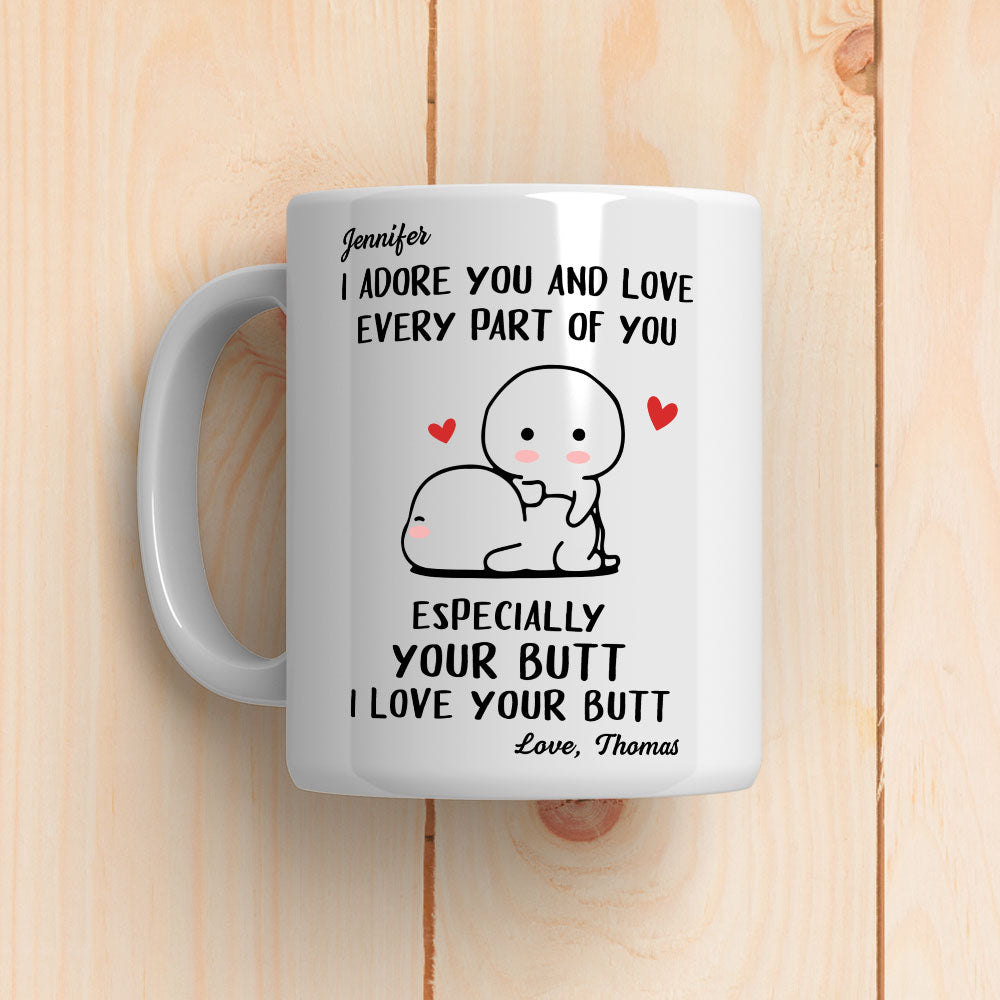 Custom Anniversary Keepsake Gifts For Couple • I Adore You - Personalized Coffee Mug