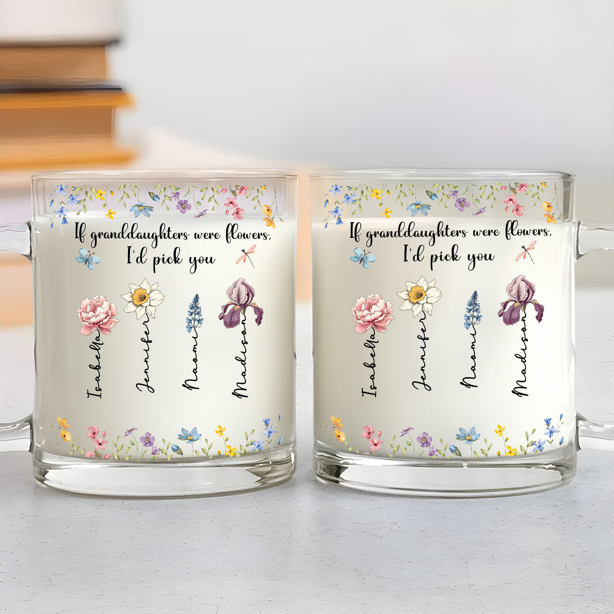 Custom Christmas & Birthday Keepsake Gift • The Treasure Of A Mother Is Her Daughter - Personalized Glass Mug