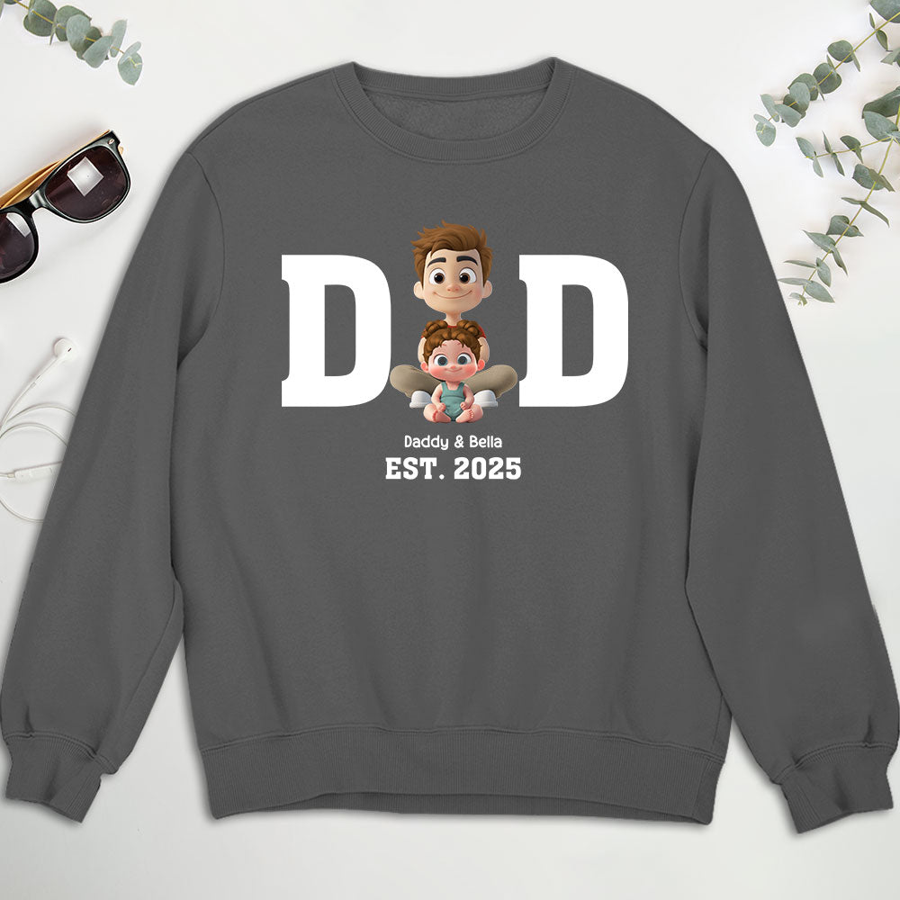 Custom Father's Day, Special Gift for Dad & Grandpa • Happy Kids With Dad - Personalized Shirt