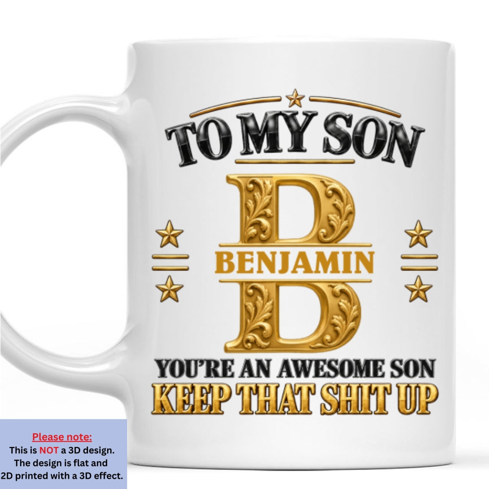 Custom Christmas & Birthday Gift for Son • Awesome Son - Personalized Coffee Mug
