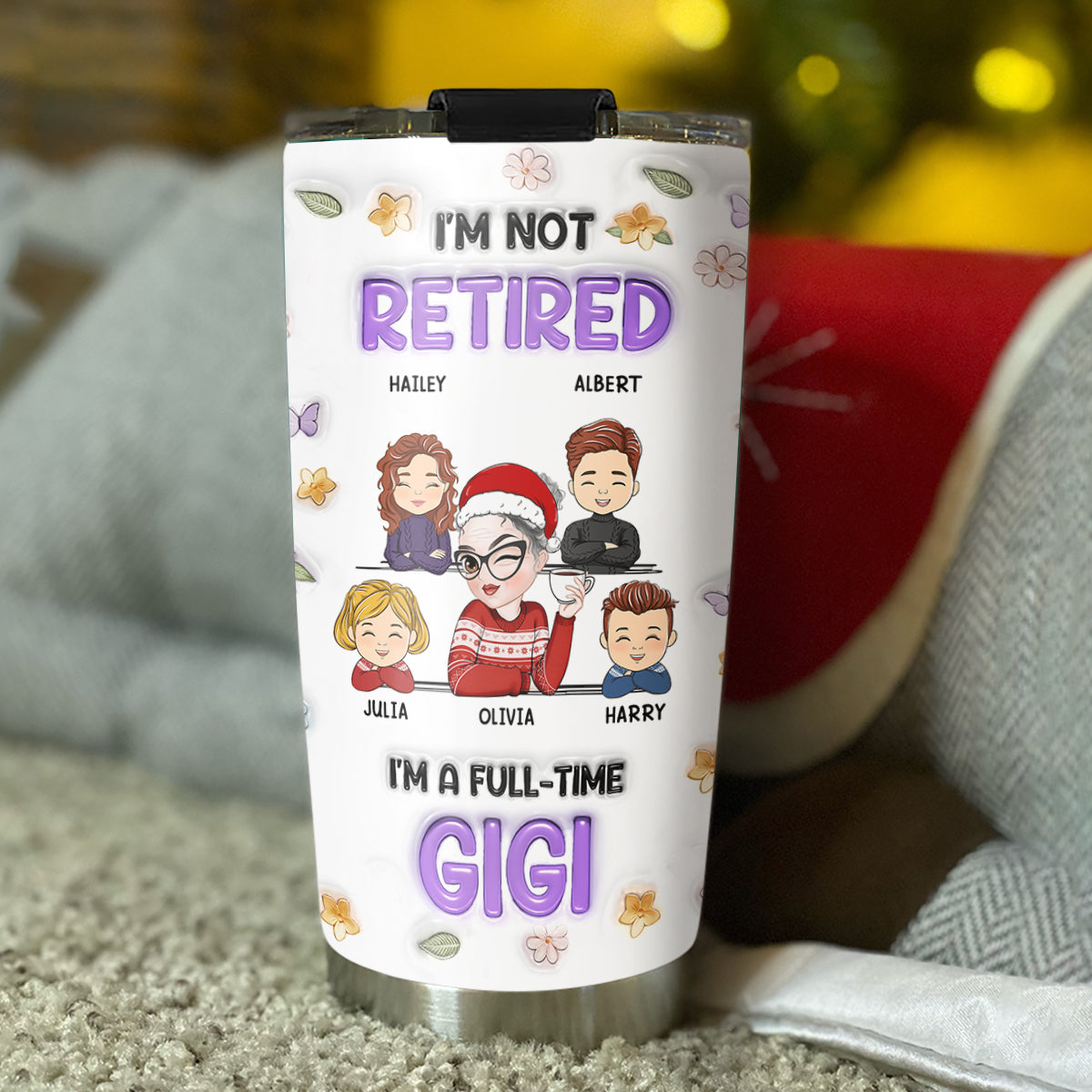 Custom Christmas Birthday Gifts For Grandma • I Am A Professional Grandma Version 2 - Personalized 3D Inflated Effect Tumbler