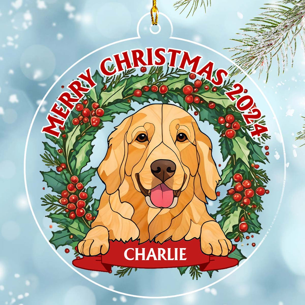Custom Keepsake Christmas Ornament •  Joyful Christmas - Personalized Acrylic Ornament