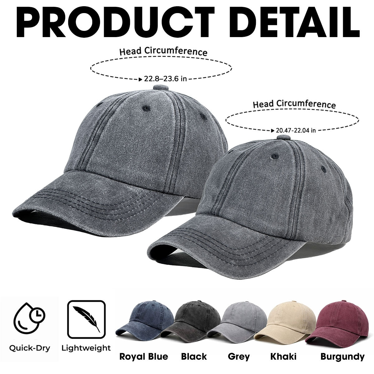 You Did It - Personalized Vintage Washed Denim Cap