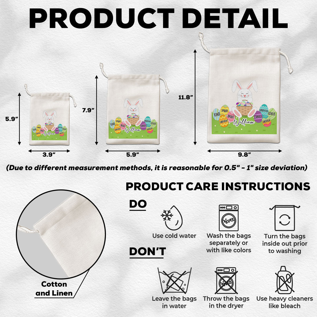 Bunny Kids Bag - Personalized Favor Bag