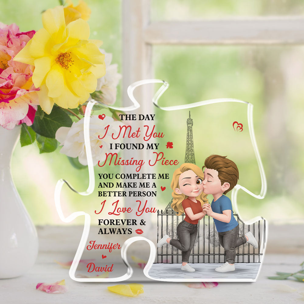 Custom Couple's Decor, Anniversary & Wedding Gift • Forever Starts The Day We Met - Personalized Acrylic Plaque