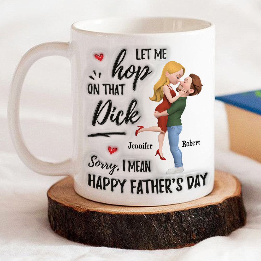 Custom Anniversary Keepsake Gifts For Couple • Let Me Hop - Personalized 3D Inflated Effect Mug