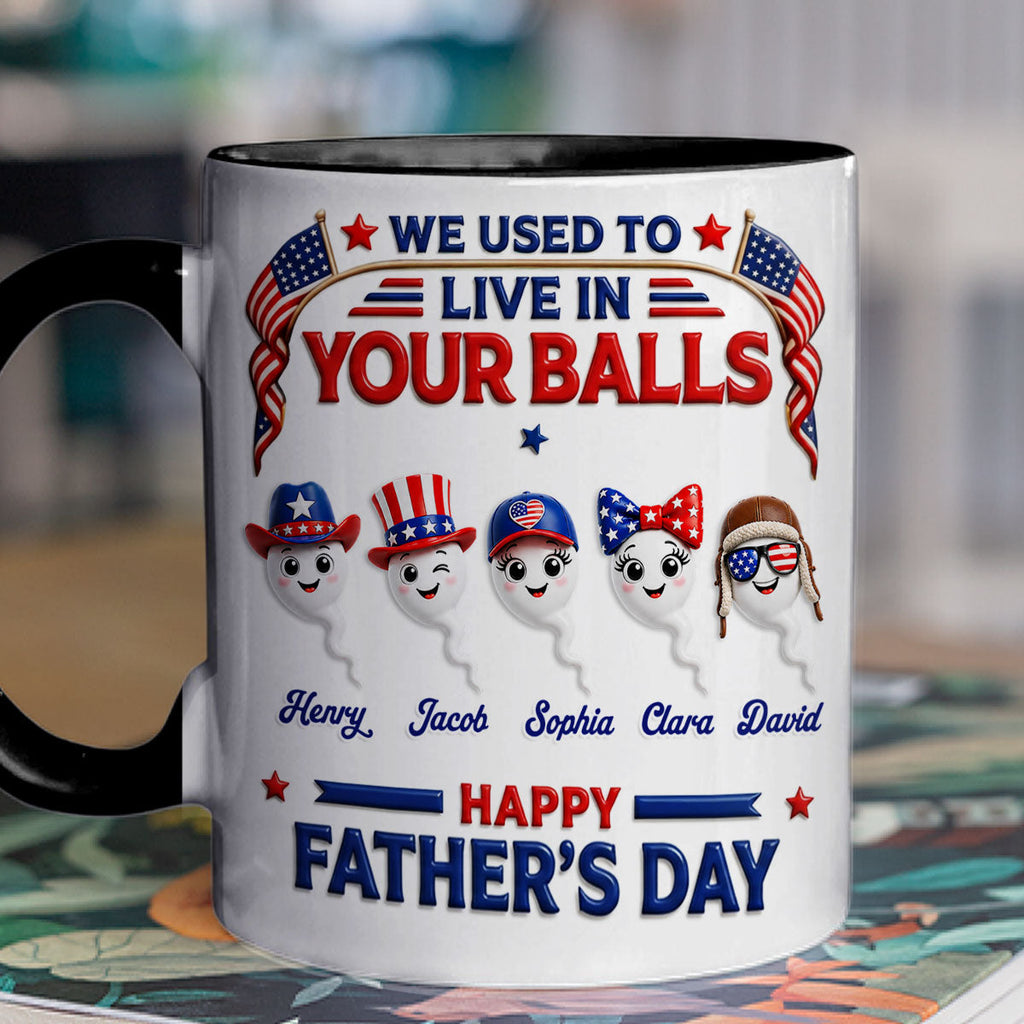 Custom Father's Day, Special Gift for Dad & Grandpa • Do You Remember Us - Personalized 3D Effect Accent Mug