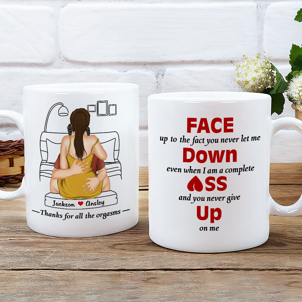 Custom Anniversary Keepsake Gifts For Couple • Face Up To The Fact - Personalized Coffee Mug